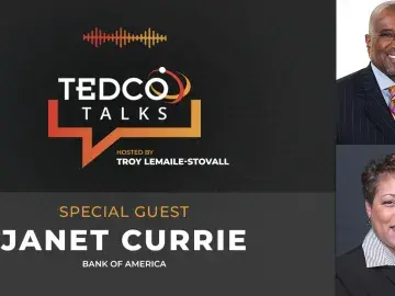 TEDCO Talks: Troy LeMaile-Stovall with Janet Currie, Bank of America