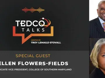 TEDCO Talks LIVE: Troy LeMaile-Stovall with Ellen Flowers-Fields, College of Southern Maryland