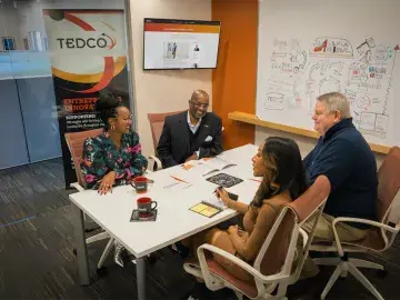 TEDCO's Dr. Tammira Lucas, Troy LeMaile-Stovall, Tiffany Davis and Jack Schammel.